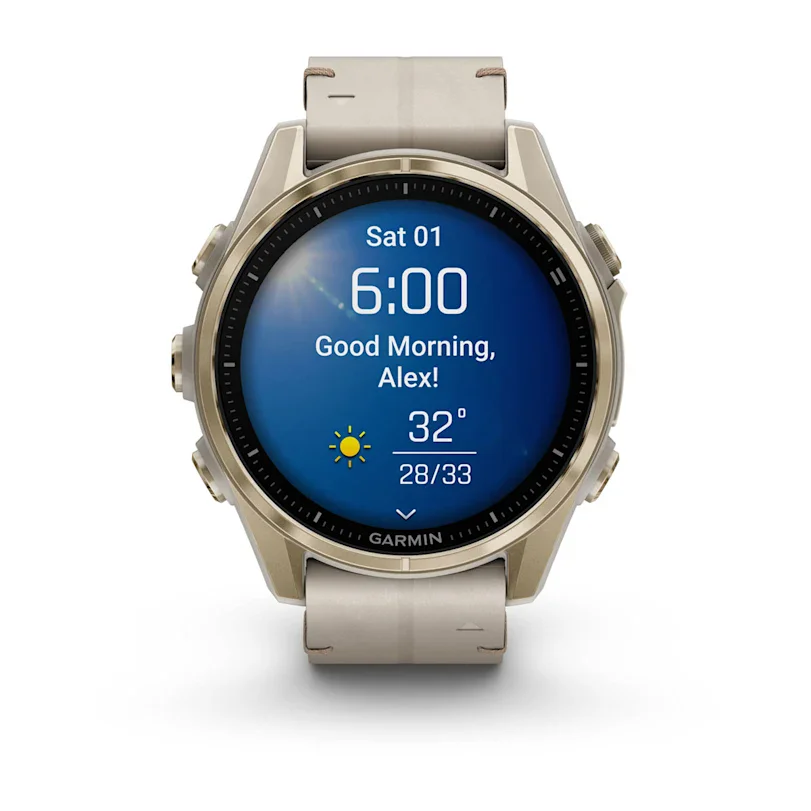 rf-xl-1 Garmin fēnix® 8 - 43 mm AMOLED Sapphire Fog Gray/Soft Gold 010-02903-40