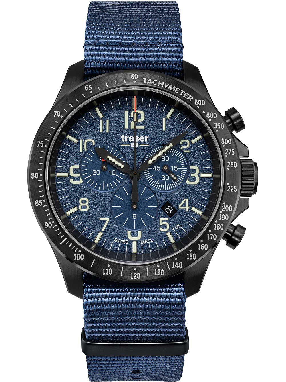 p67-officer_-frontal_blau_nato_day Traser H3 P67 Officer Pro Chrono Blue Herrenuhr 109461