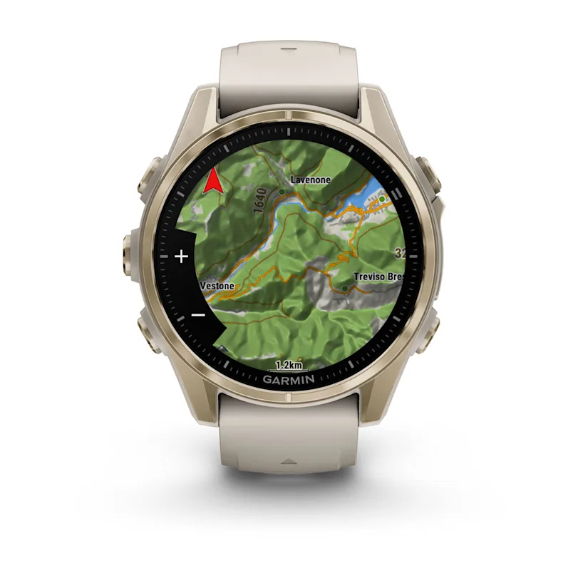 Garmin fēnix® 8 43 mm AMOLED Sapphire Nebelgrau/Softgold 010-02903-11