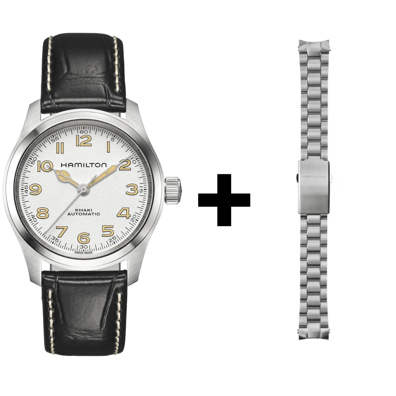 Hamilton Khaki Field Murph Automatik H70405710  Set mit Edelstahl Band
