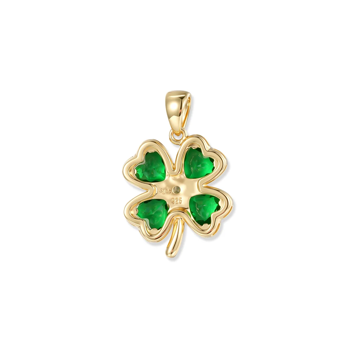 At the time, Calina cloverleaf pendant, emerald green zirconia, four clover leaves