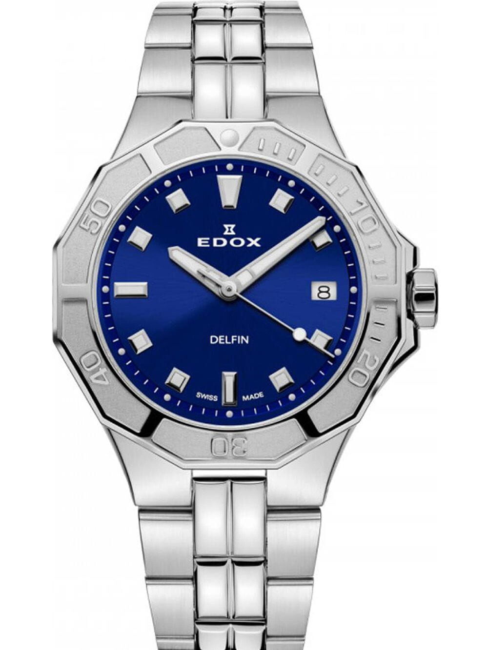 Edox Delfin Diver Date Lady Damenuhr 53020 3M BUN