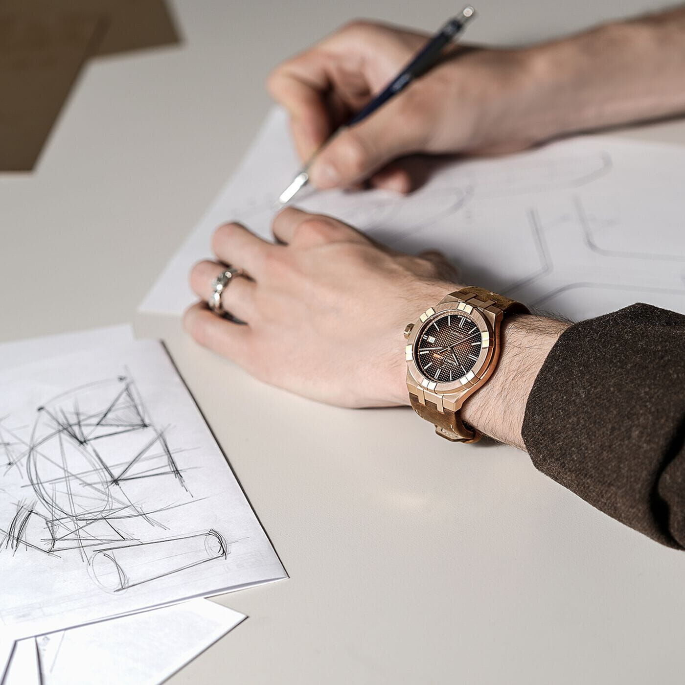 AI6008-BRZ01-730-3_lifestyle_2 Maurice Lacroix Aikon Automatic Men's Watch Limited Edition AI6008-BRZ01-730-3