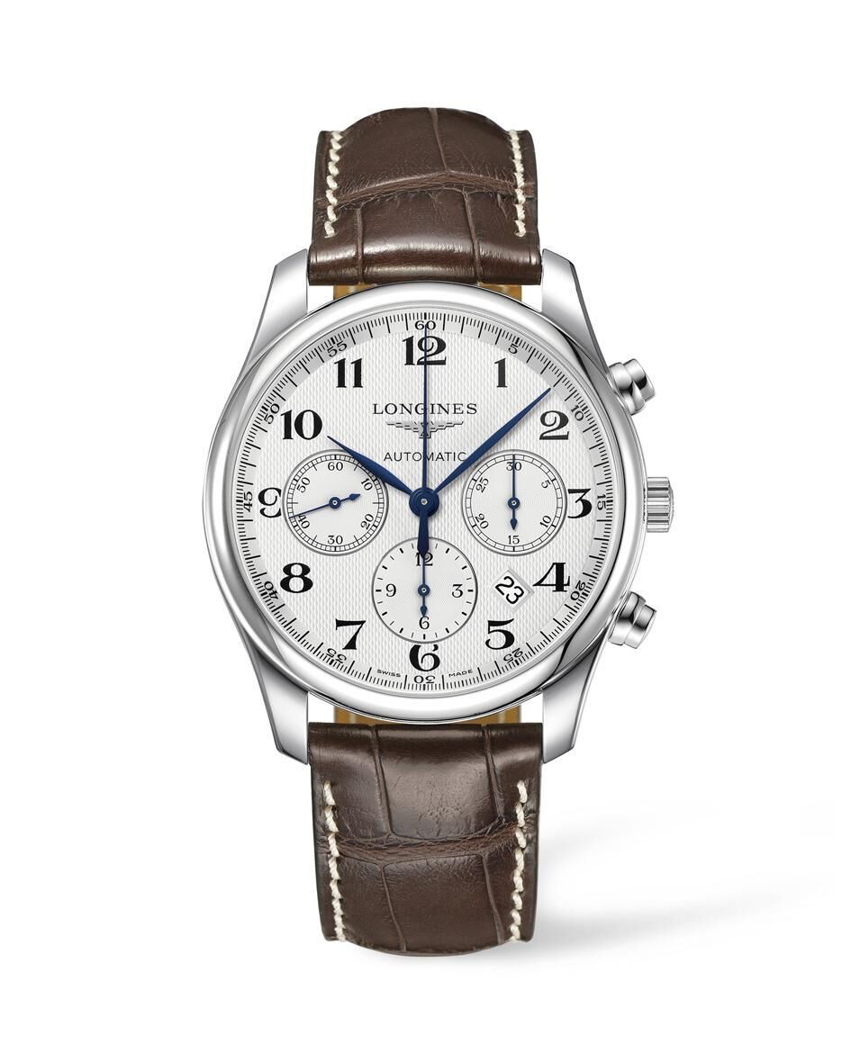 Longines Master Collection Chronograph Silber Lederband Herrenuhr L2.759.4.78.3