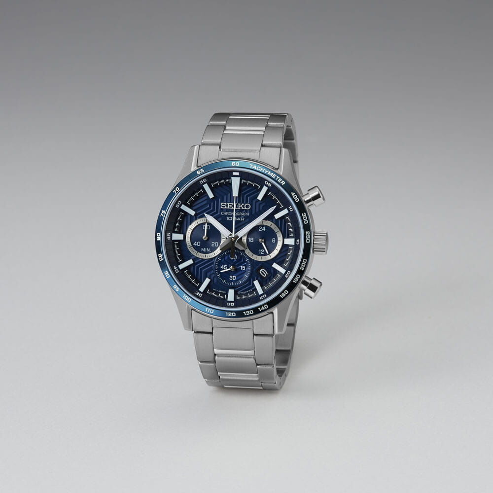 Seiko Sport Quarz Chronograph Herrenuhr SSB445P1