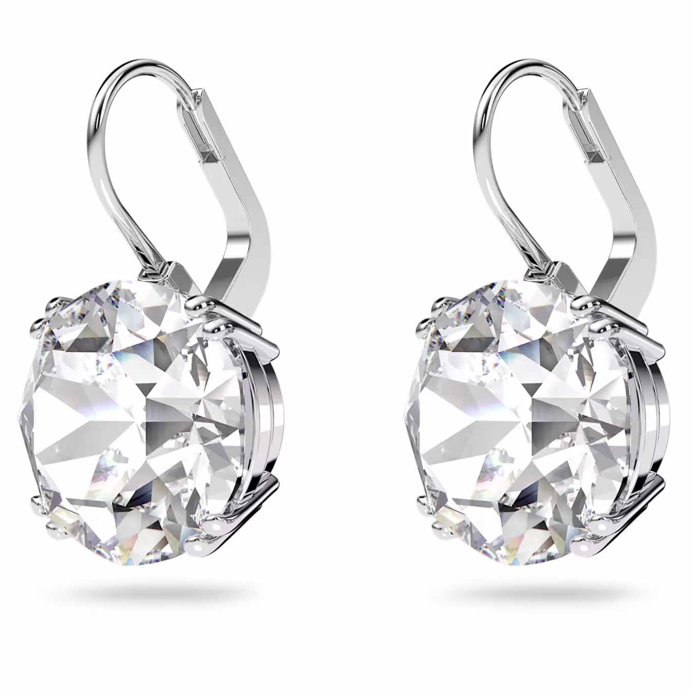 Swarovski Millenia Drop Earrings, Round Cut, White, Rhodium Plated