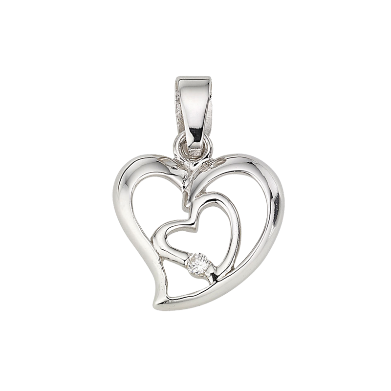 CEM 925 silver pendant hearts BAH904882