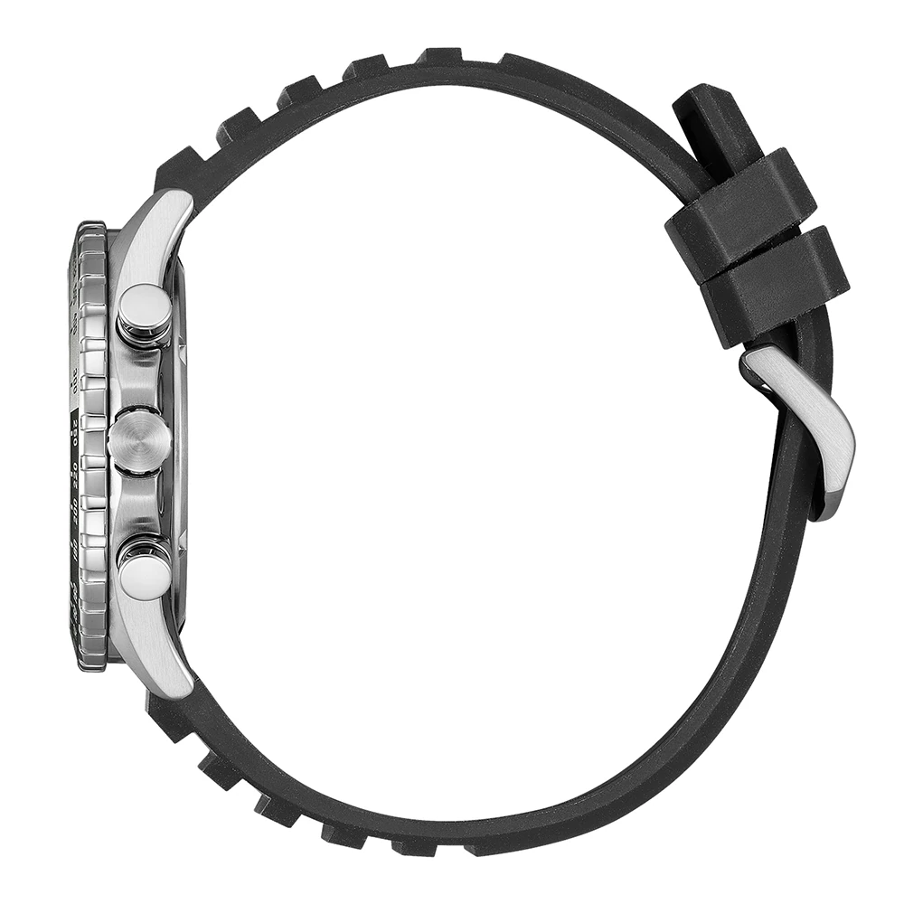 Citizen Eco-Drive Sport Chronograph, 43 mm, Silikonband Herrenuhr AT2569-04L