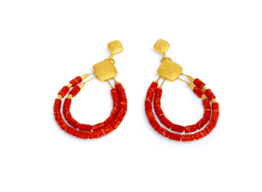 Bernd Wolf Clini earrings root coral 15576296