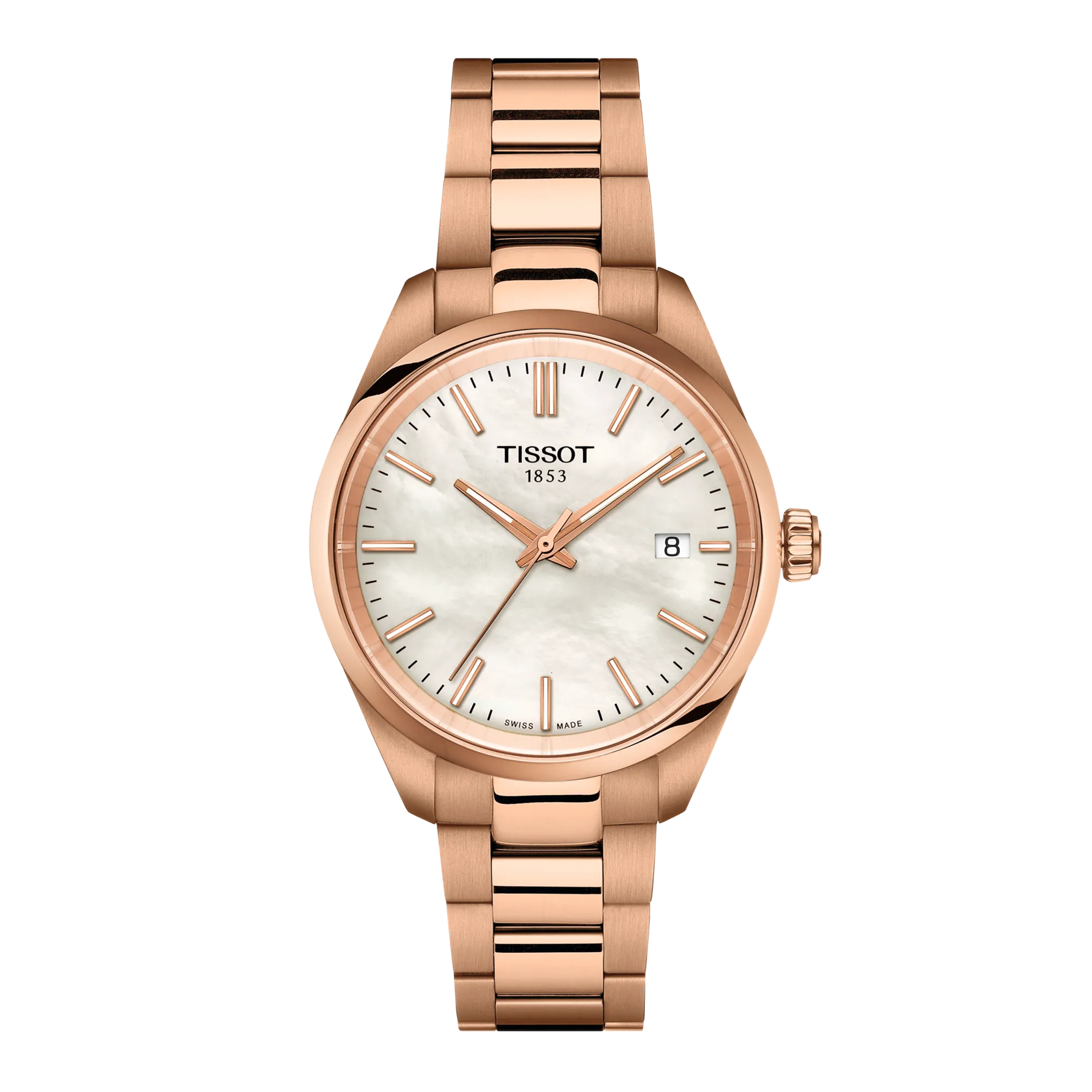 Tissot PR 100, Schweizer Quarzwerk, 34mm, Roségold Damenuhr T150.210.33.111.00