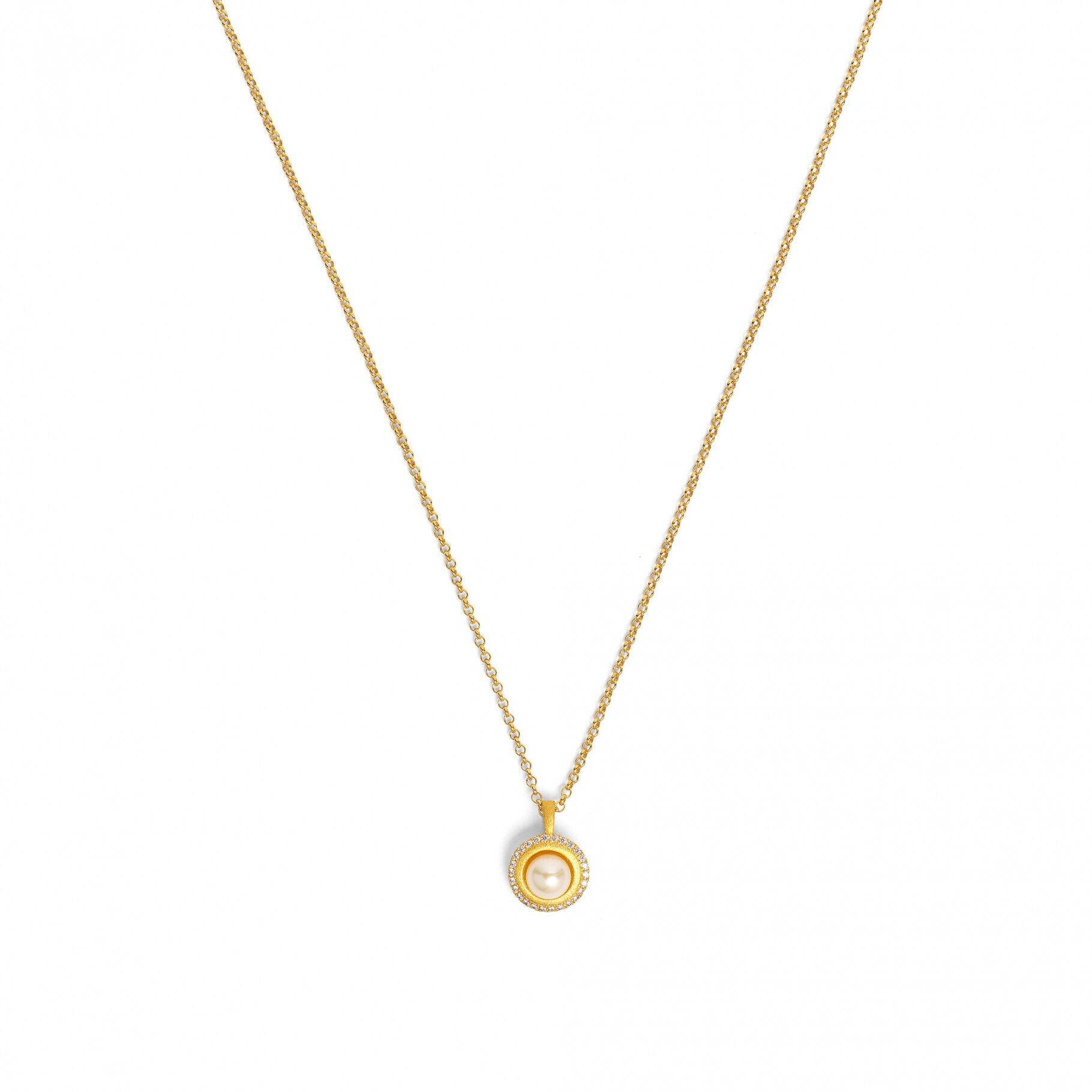 Bernd Wolf Kette Disana Designlinie Planeo, Süsswasserperle, Sterlingsilber 925,