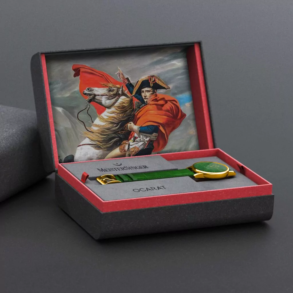 Meister Singer Edition Napoléon Grün Sammler-Edition Herrenuhr ED-NAPOLEON