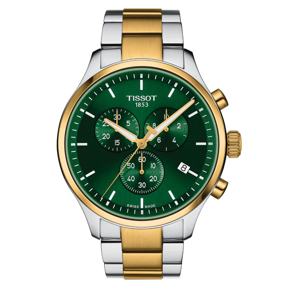 Tissot-Chrono-XL-Classic-Bicolor-Gruen-Quarz-45mm-Herrenuhr-Chronograph-T116-617-22-091-00 Tissot CHRONO XL Herrenuhr T116.617.22.091.00