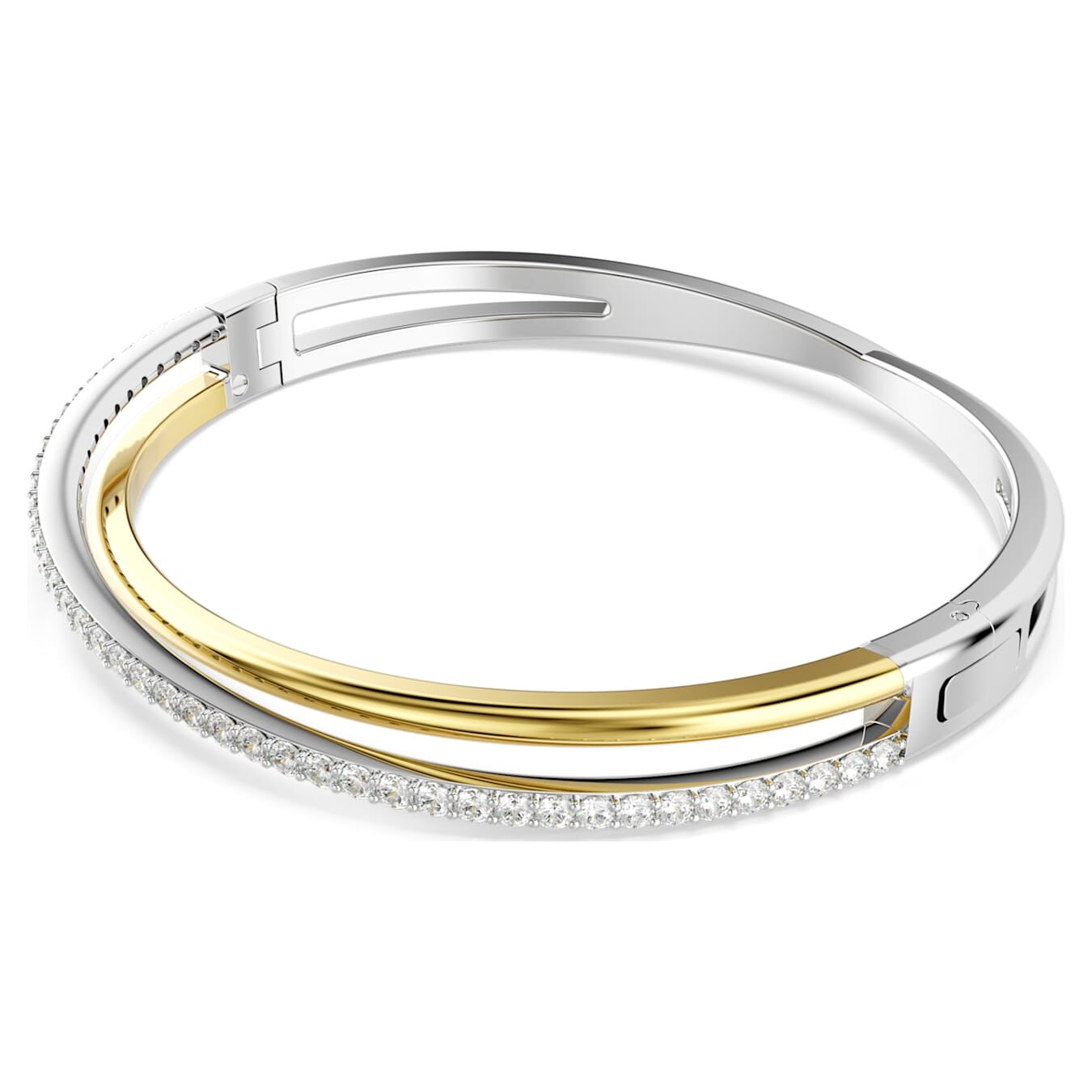 Swarovski  Hyperbola Armreif, Rundschliff, Metallmix, Silber/Gold