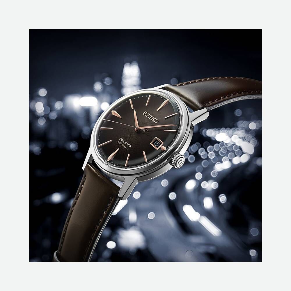 Uhr-Herren-Presage-Cocktail-Time-the-Irish-Coffee-srpj17j1-Zifferblatt-Braun Seiko Presage Cocktail Men's Watch SRPJ17J1