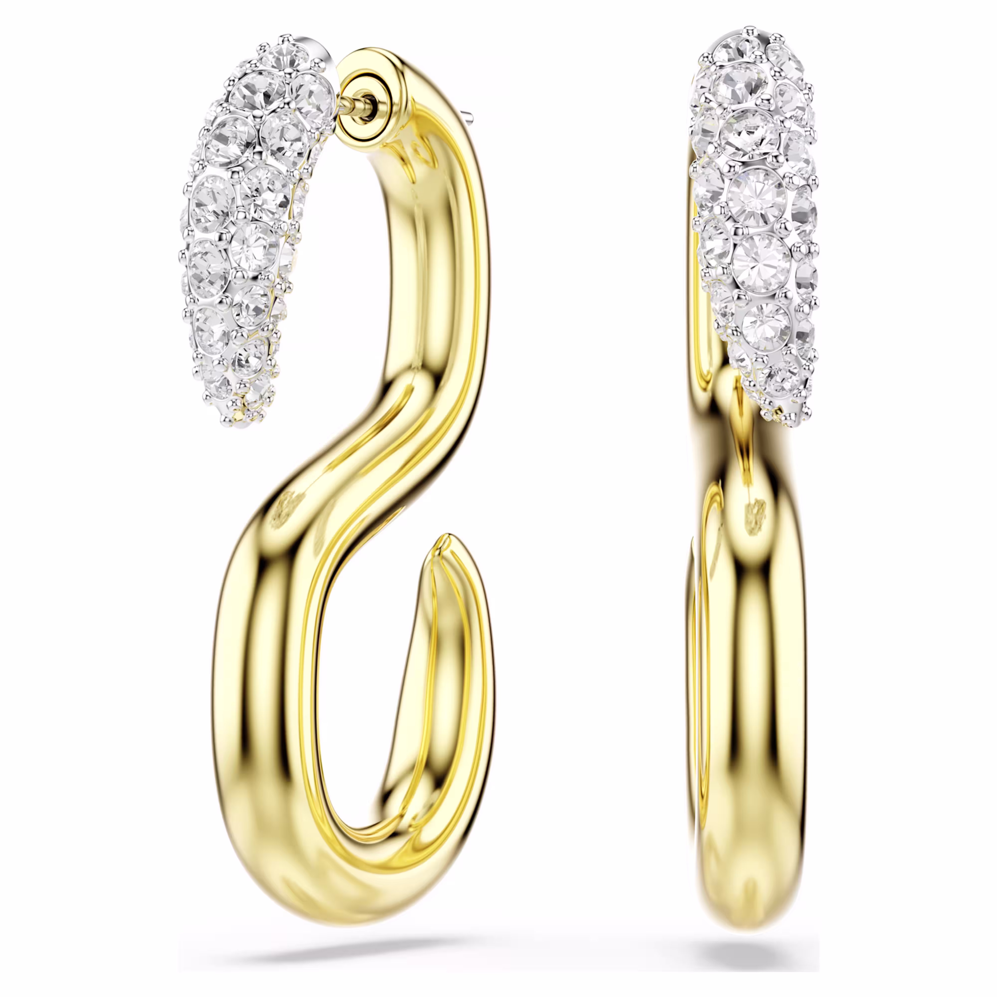 Swarovski  Dextera Ohrringe Rundschliff, Weiß, Metallmix