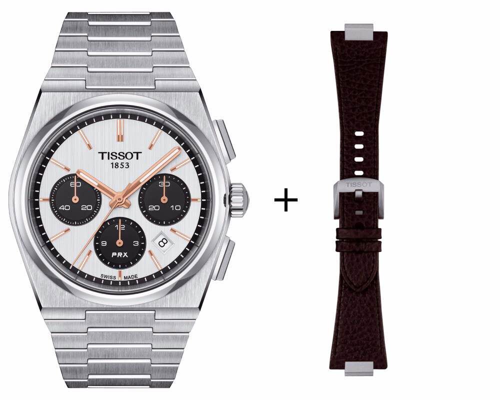 Vorlage-2_11zon Tissot PRX automatic chronograph men's watch T137.427.11.011.00 with brown leather strap