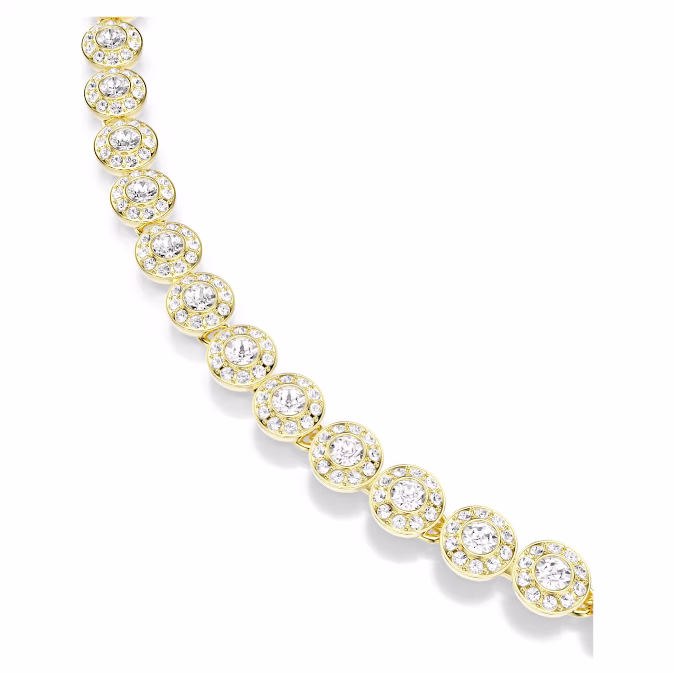 Swarovski Una Angelic Set, necklace and bracelet, gold alloy layer