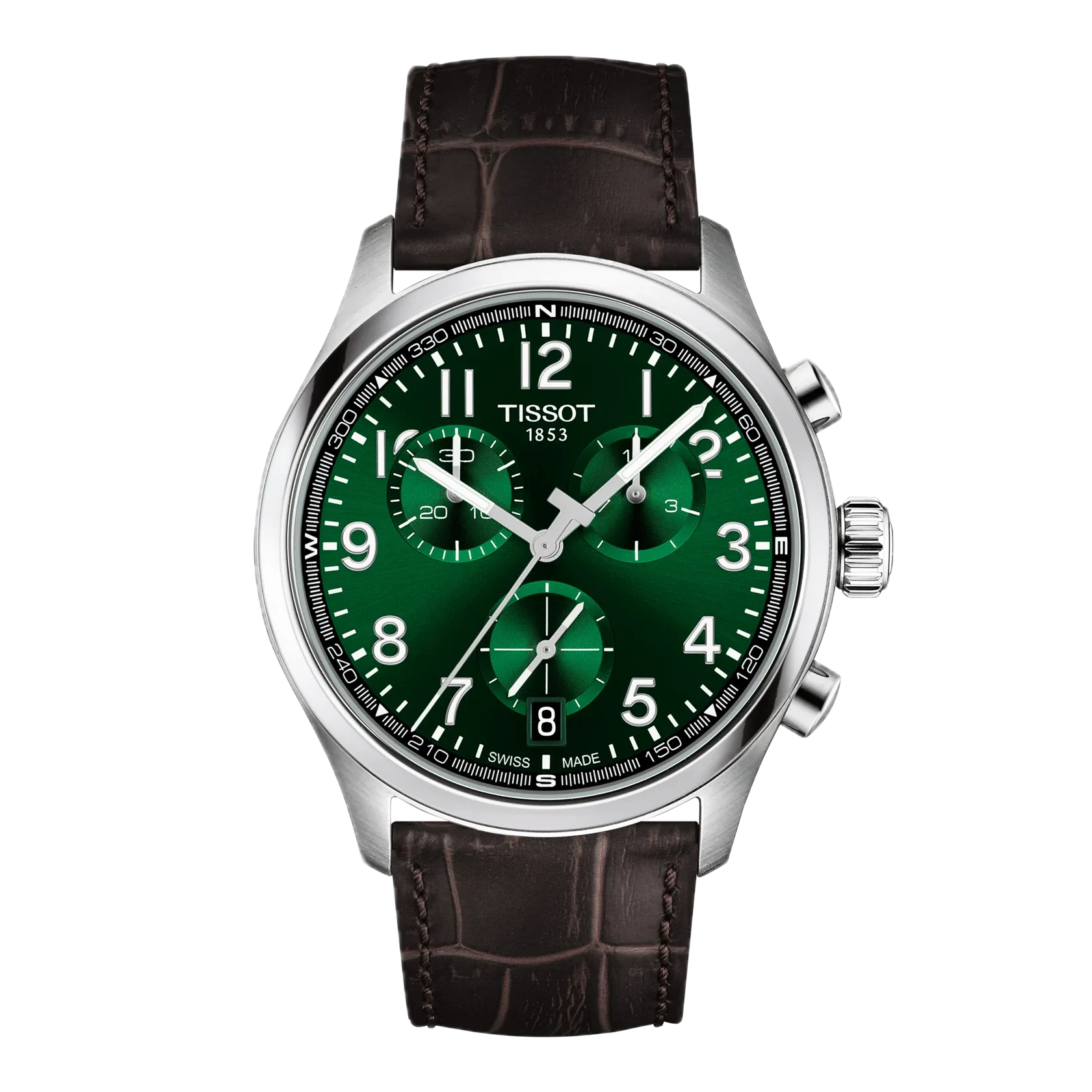 Tissot Chrono L 42mm, Schweizer Quarzwerk, Edelstahlgehäuse, Lederband Herrenuhr T116.417.16.092.00