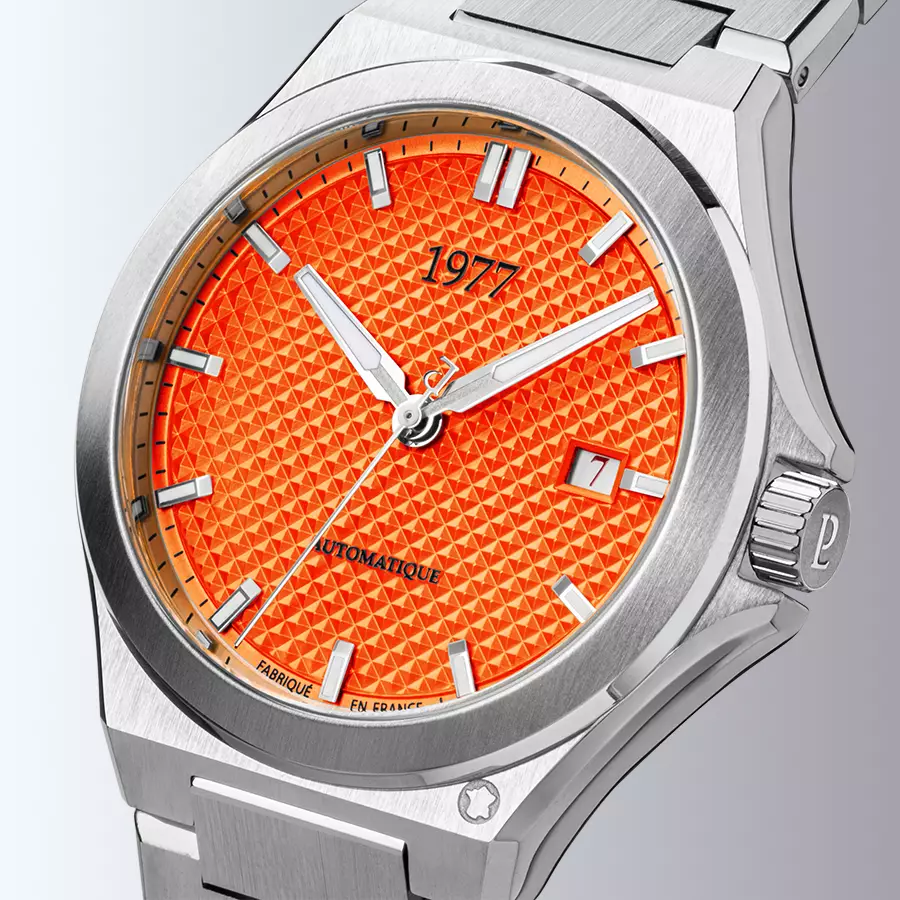 1977 ARSENE Automatique, 41 MM, Cadran Orange, Bracelet Acier 904L Men's Watch 1977P02181