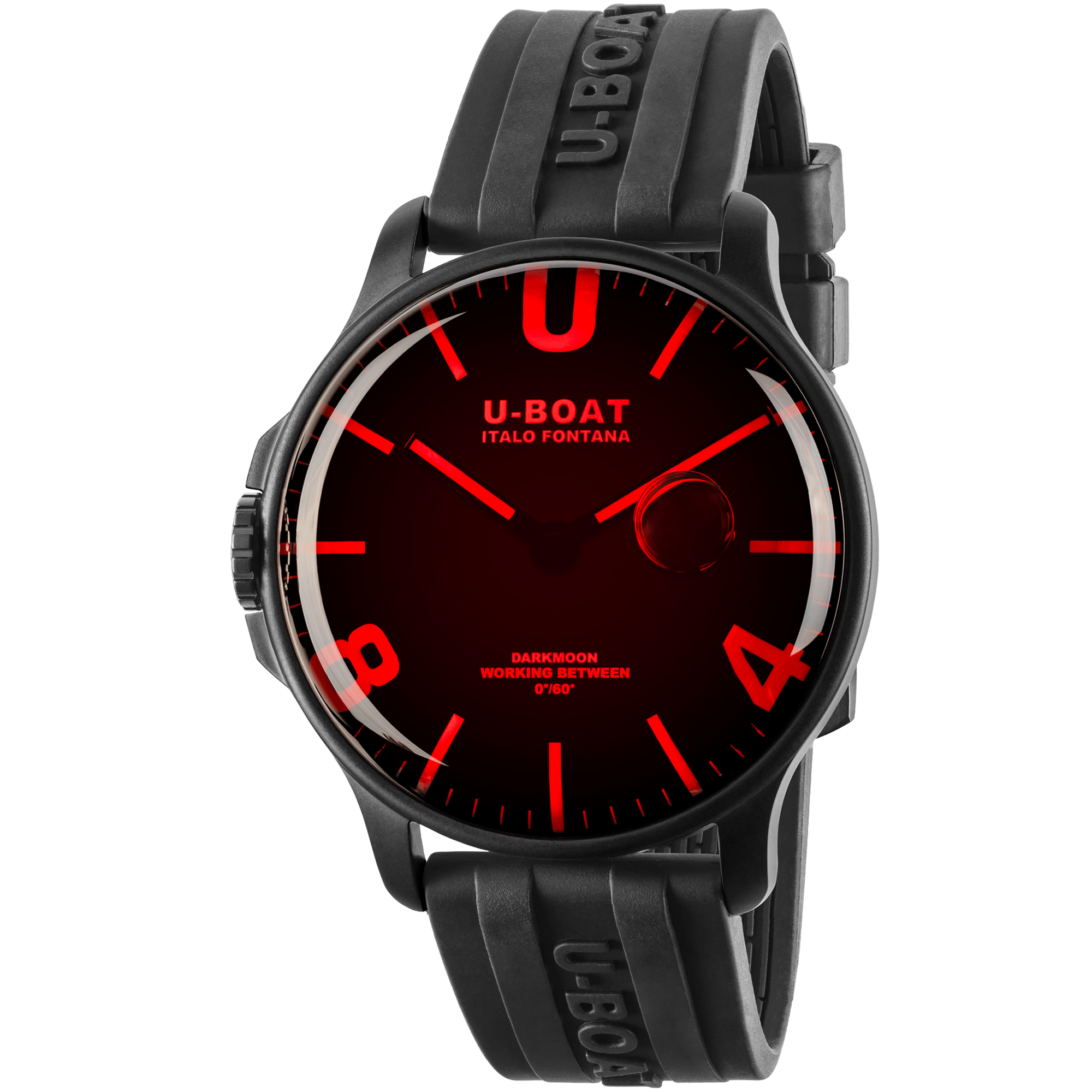 U-Boat Darkmoon 44mm Red Glass Herrenuhr 8466/B