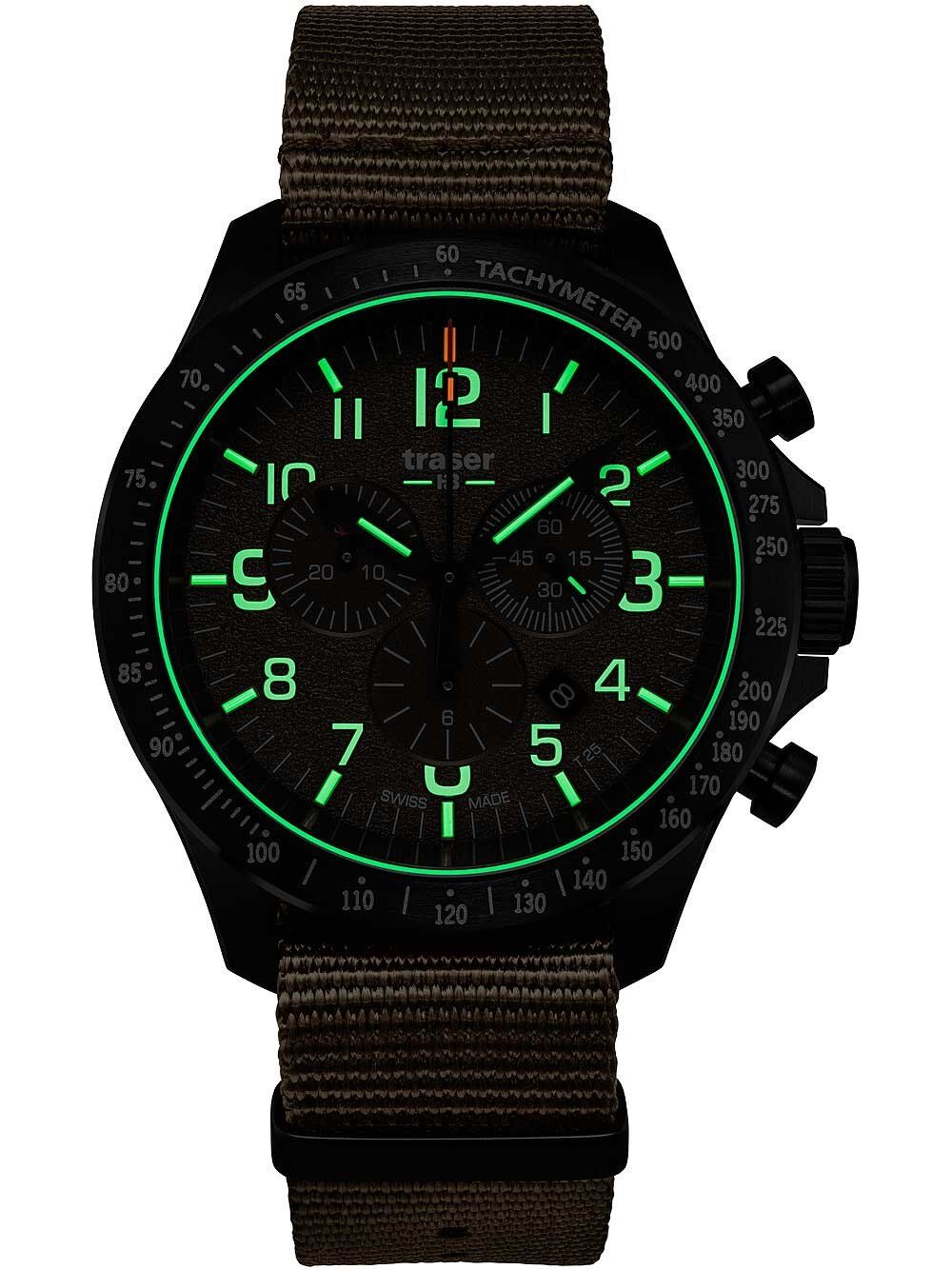 Traser H3 P67 Officer Pro Chrono Khaki Herrenuhr 109459