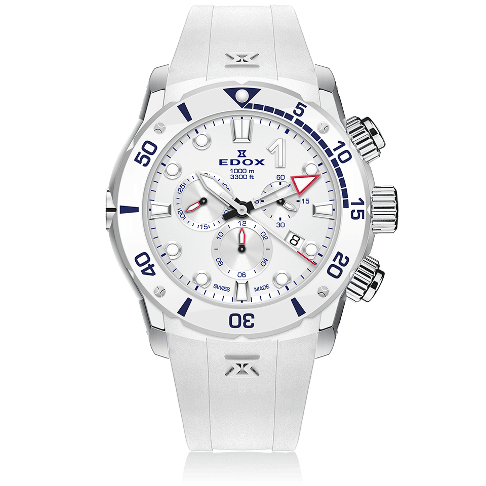 Edox CO-1 Chronograph Herrenuhr 10242 TINB BBUINR