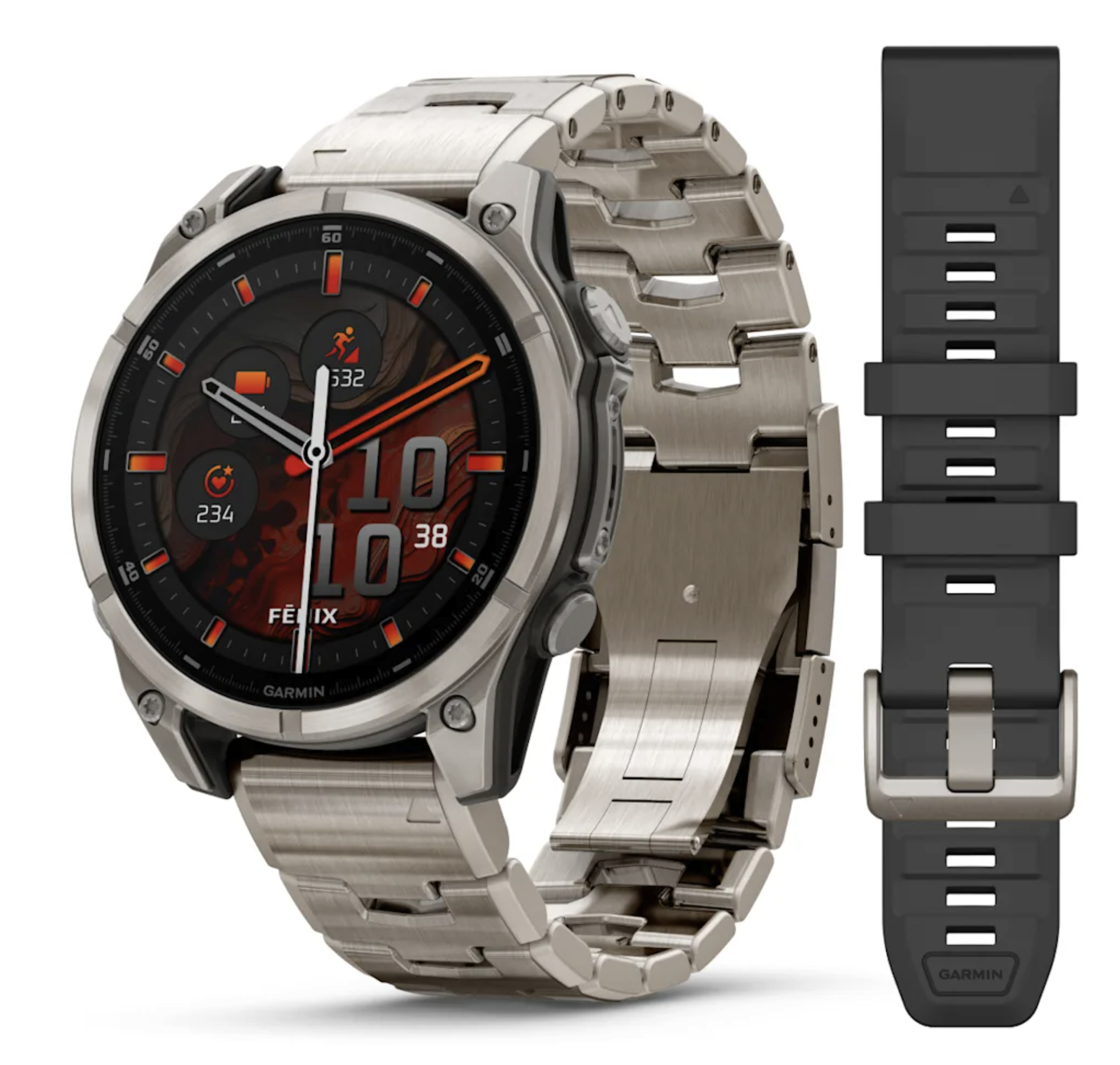 Garmin fēnix® 8 - 47 mm AMOLED Sapphire Graphite/Titanium Titan 010-02904-40