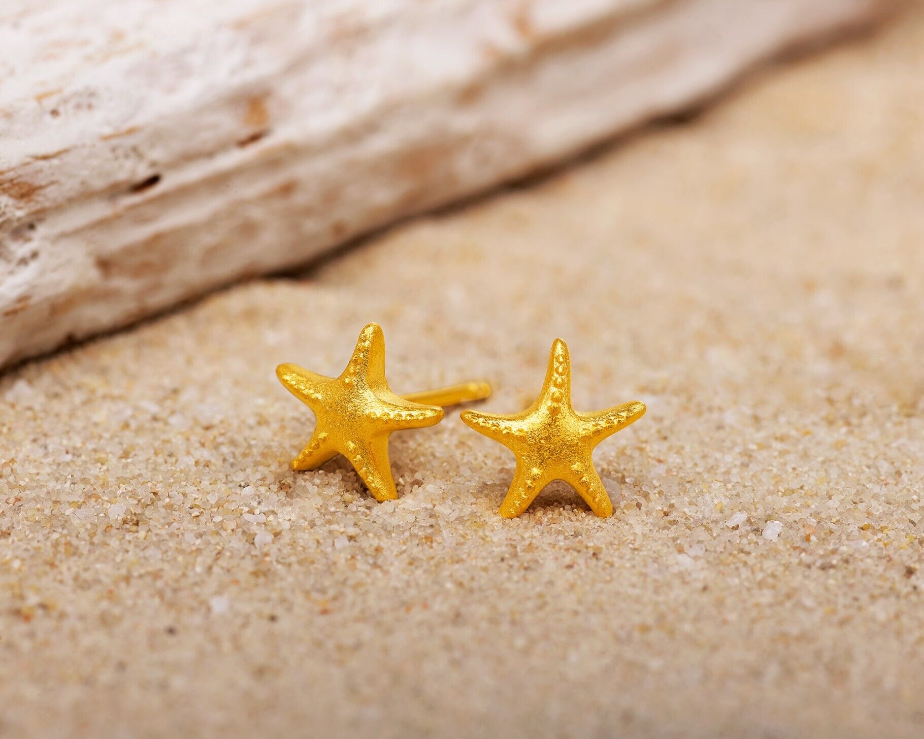 Bernd Wolf Stecker Seastar Designlinie Maritim, 24-Karat-goldplattiert, Sterlingsilber 925