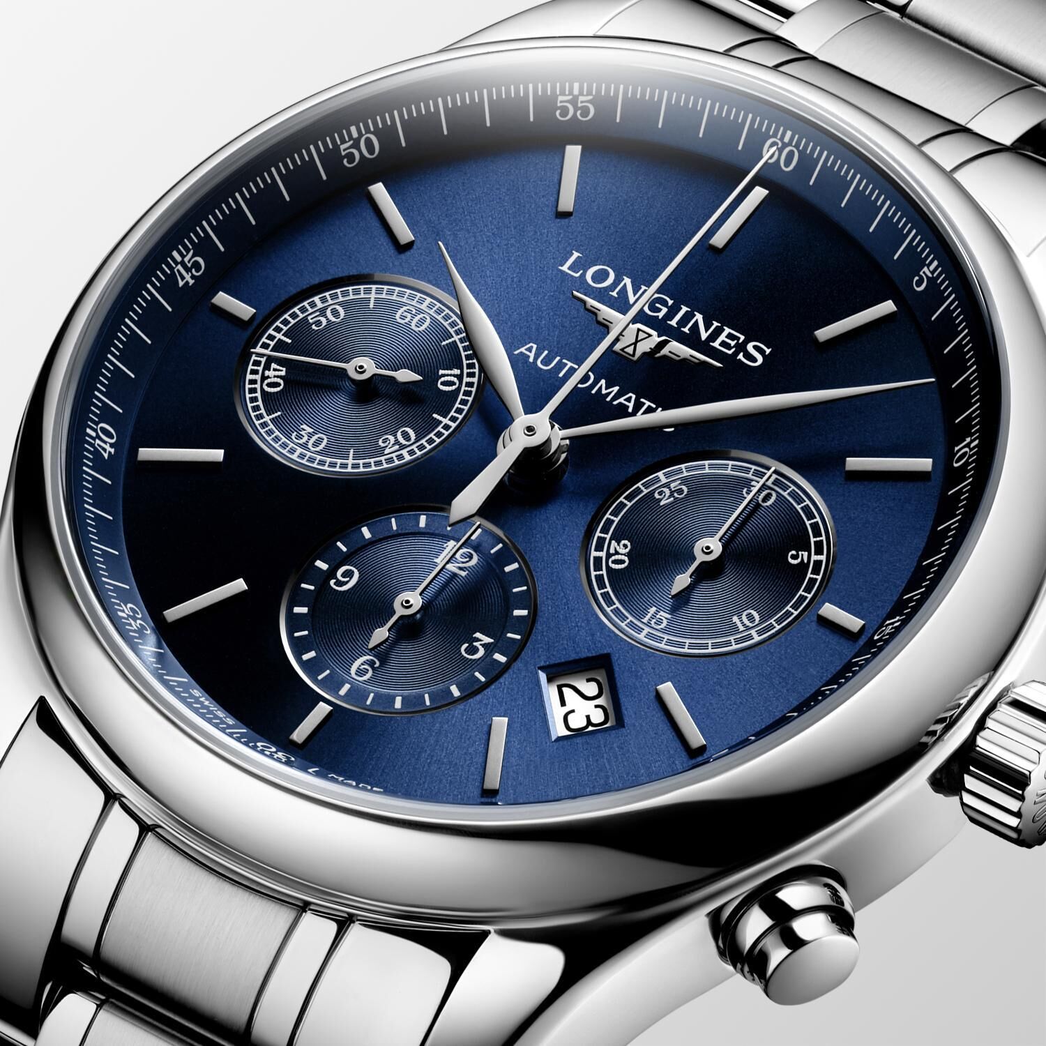 Longines Master Collection Chronograph Blau Edelstahl Herrenuhr L2.759.4.92.6