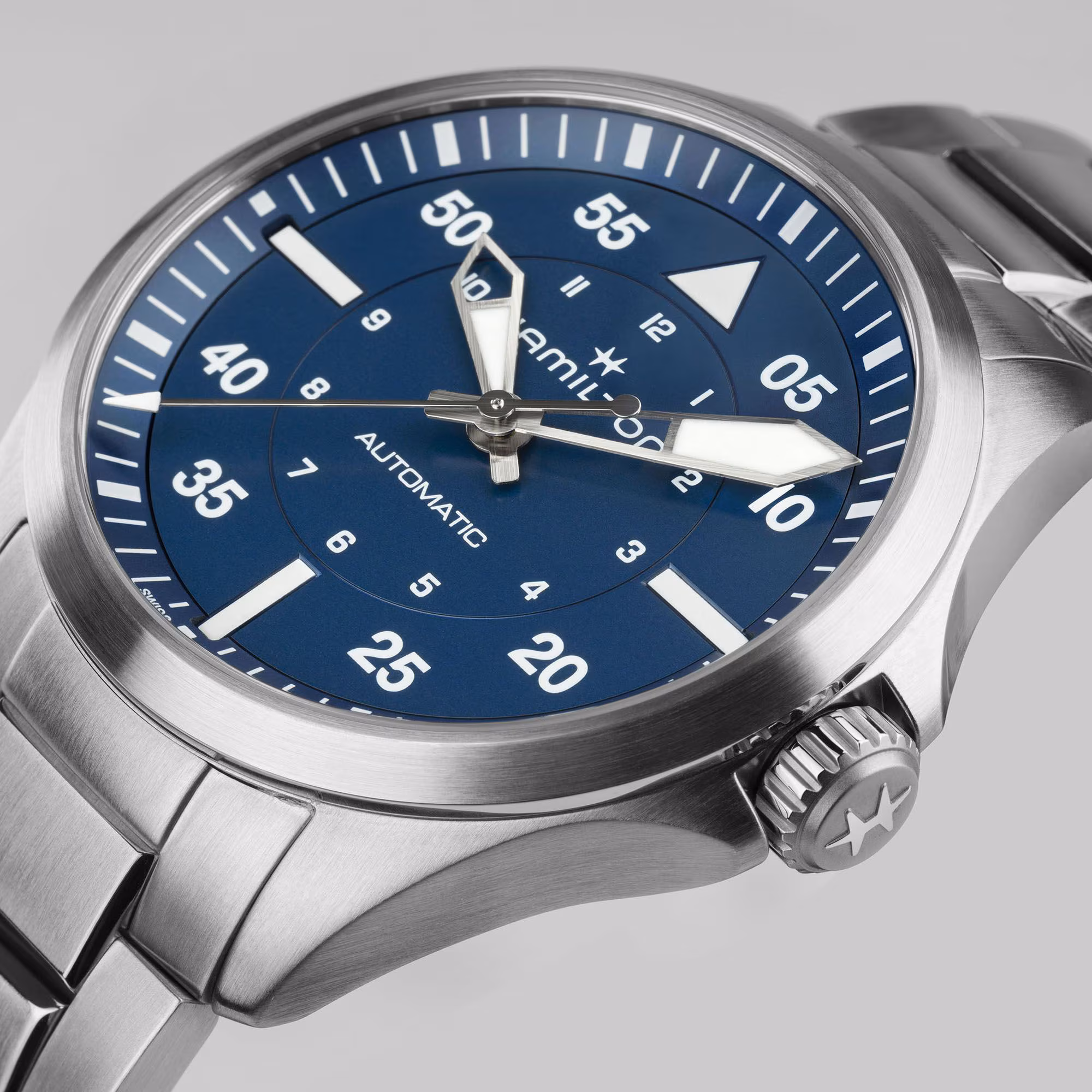 Hamilton Khaki Aviation Pilot Auto 39mm Stainless Steel, Sapphire Crystal, Blue Men's Watch H76305140