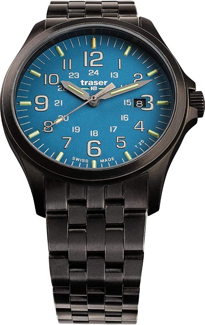 Traser H3 P67 Officer Pro GunMetal SkyBlue Herrenuhr 108740