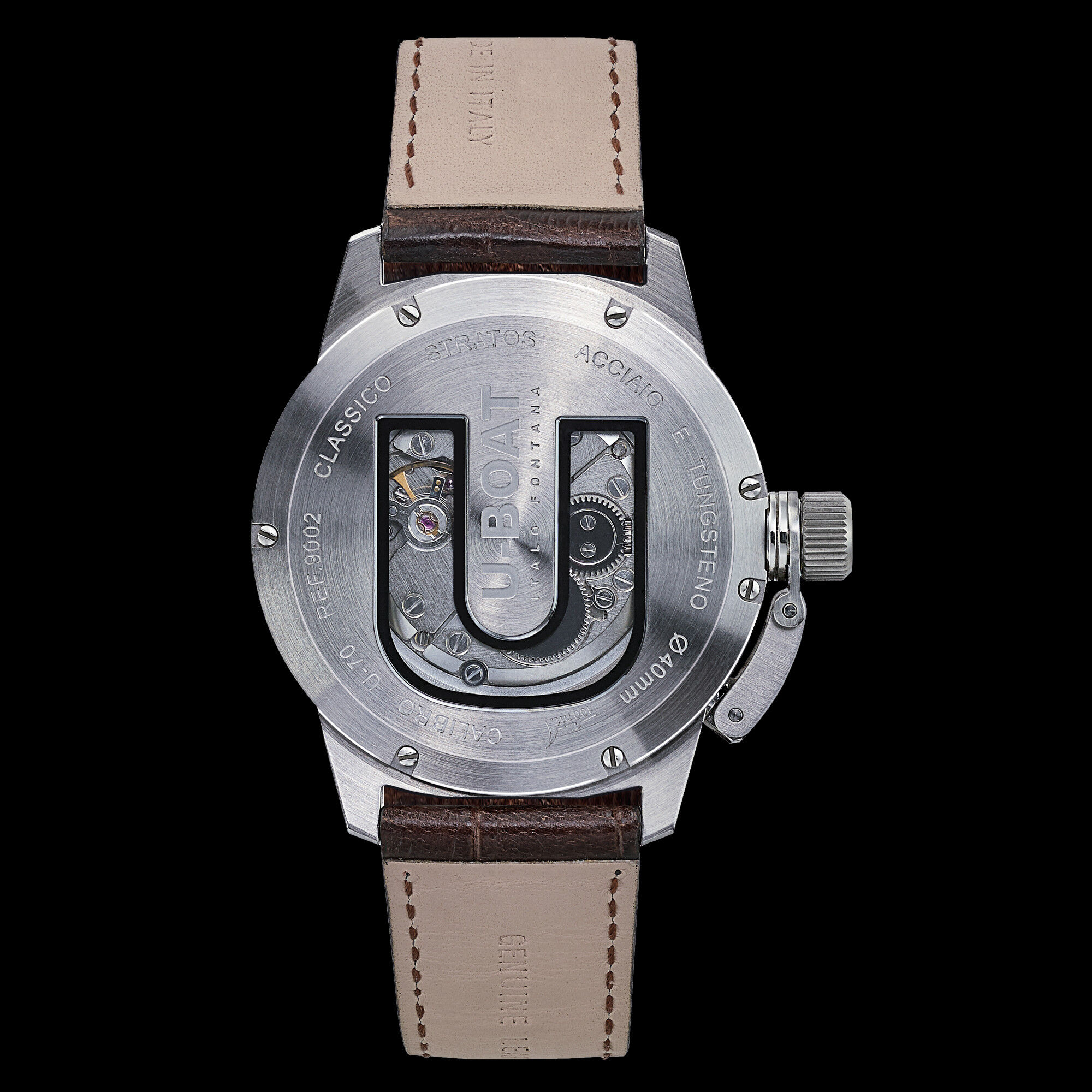 U-BOAT Herren Uhr STRATOS 40 BK 9002