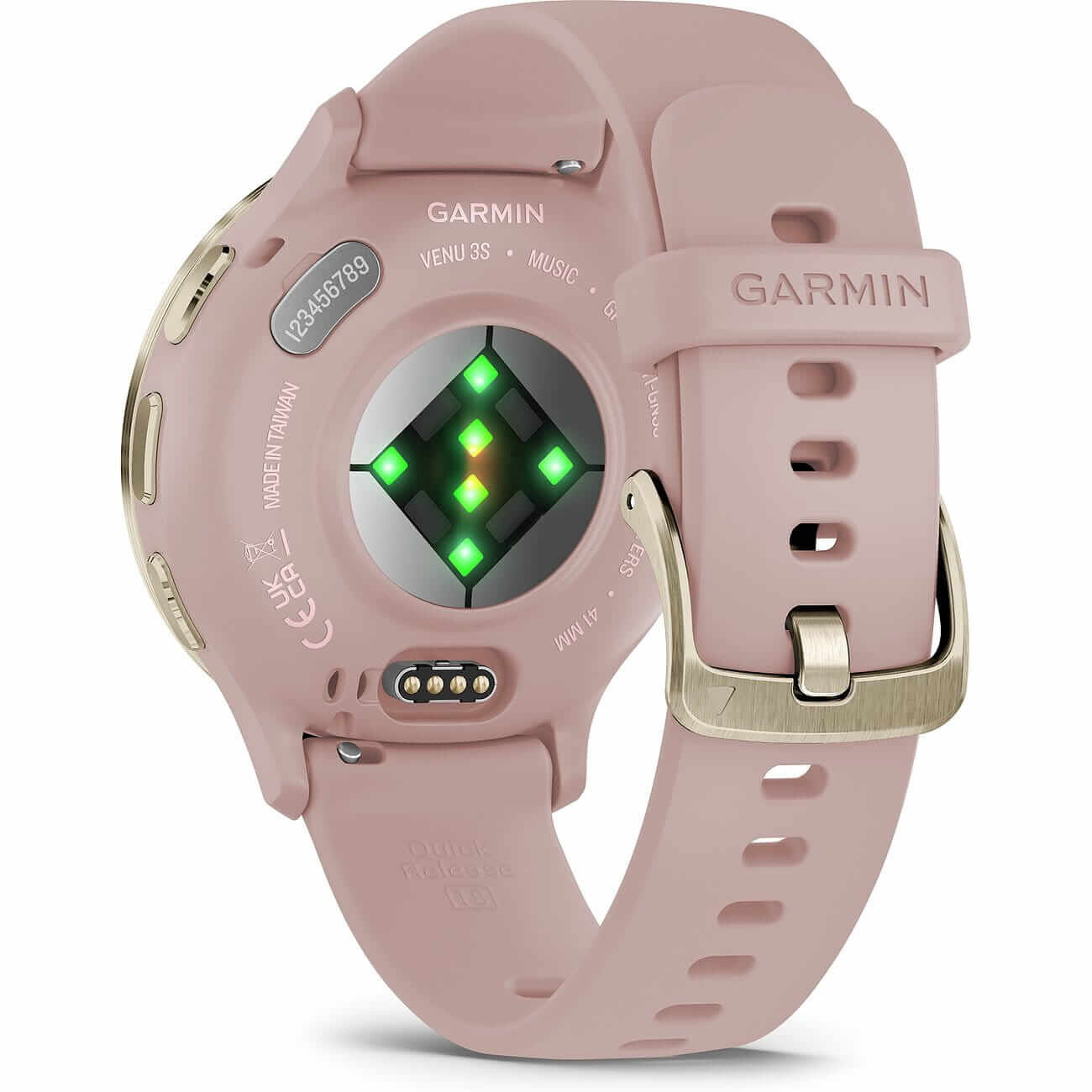 Garmin Venu 3S Dust Rose/Softgold mit Silikonarmband Damenuhr 010-02785-03