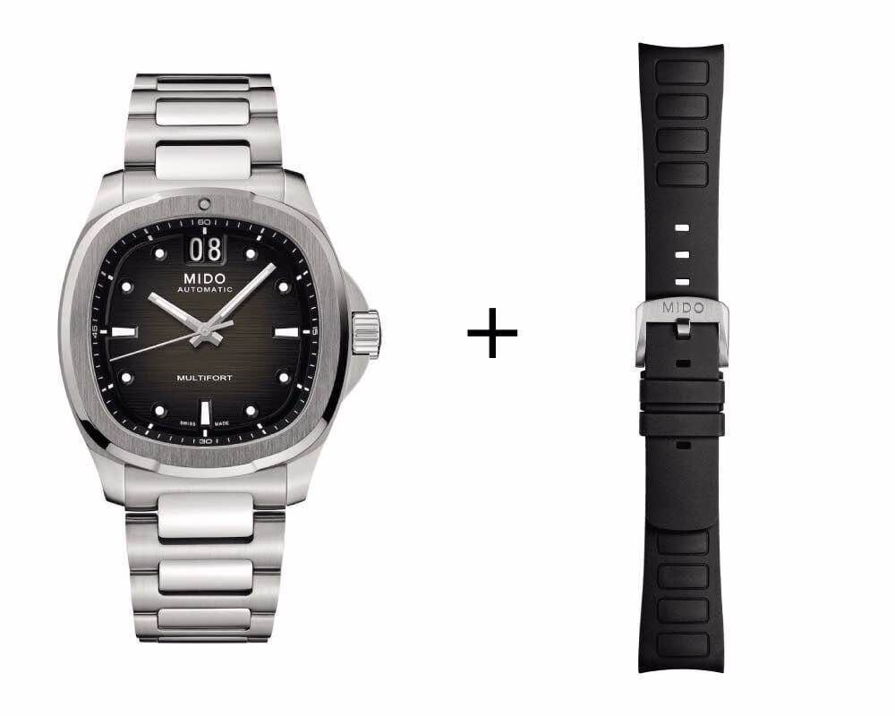 Neues-Projekt_11zon Mido Multifort TV Big Date Herrenuhr M049.526.11.081.00 Set mit schwarzem Kautschukarmband