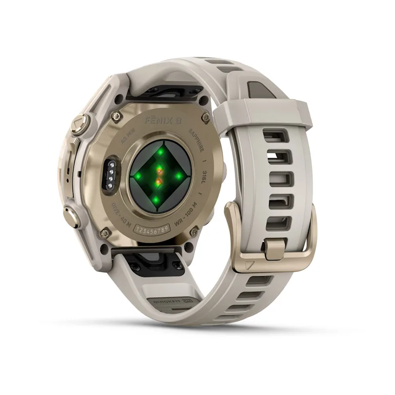 Garmin fēnix® 8 43 mm AMOLED Sapphire Nebelgrau/Softgold 010-02903-11