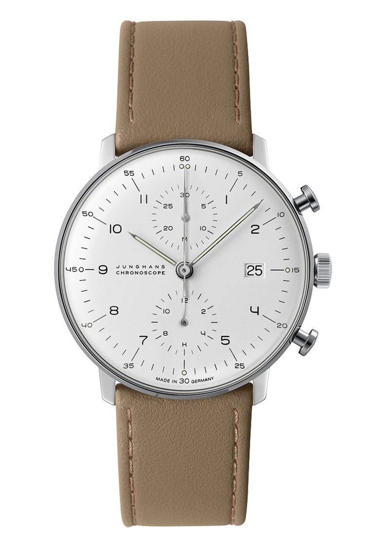 Junghans max bill Chronoscope Saphirglas Herrenuhr 027/4502.02