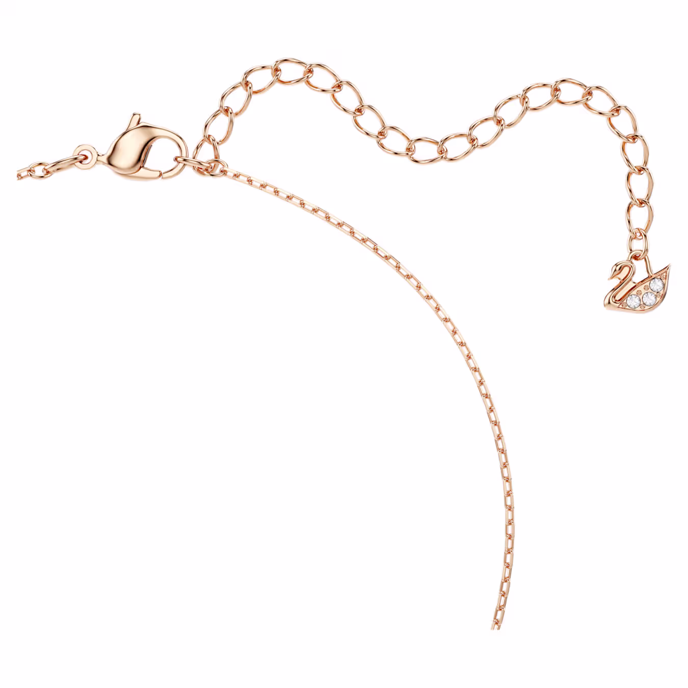 Swarovski  Una Halskette Glücksklee, Rosa, 18k rosévergoldet