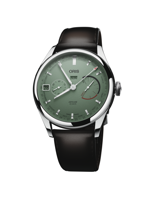 Oris Artelier Calibre 113, 43mm, leather strap, 10-day power reserve, green men's watch 01 113 7806 4057-07 5 22 96FC