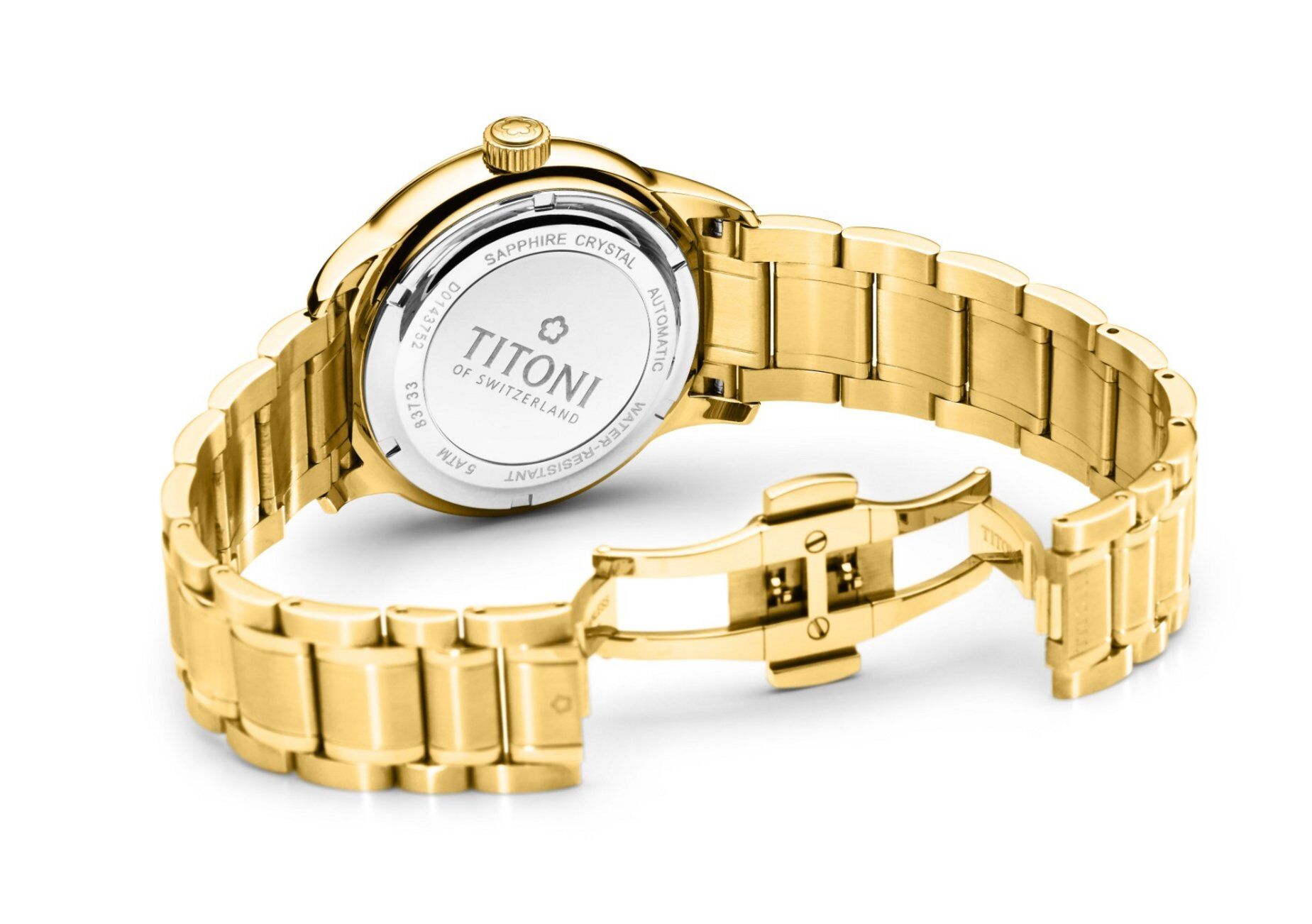 Titoni Airmaster Gelbgold, Grün Herrenuhr 83733G-673