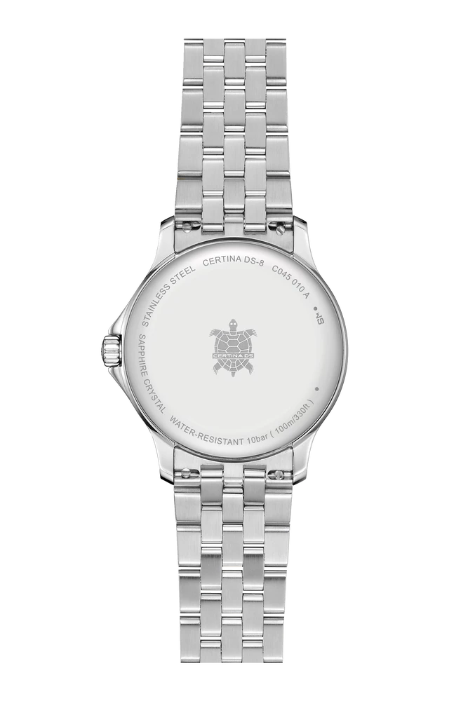 Certina DS-8 Lady 31mm Quarz, Weiß, Edelstahl Damenuhr C045.010.11.011.00