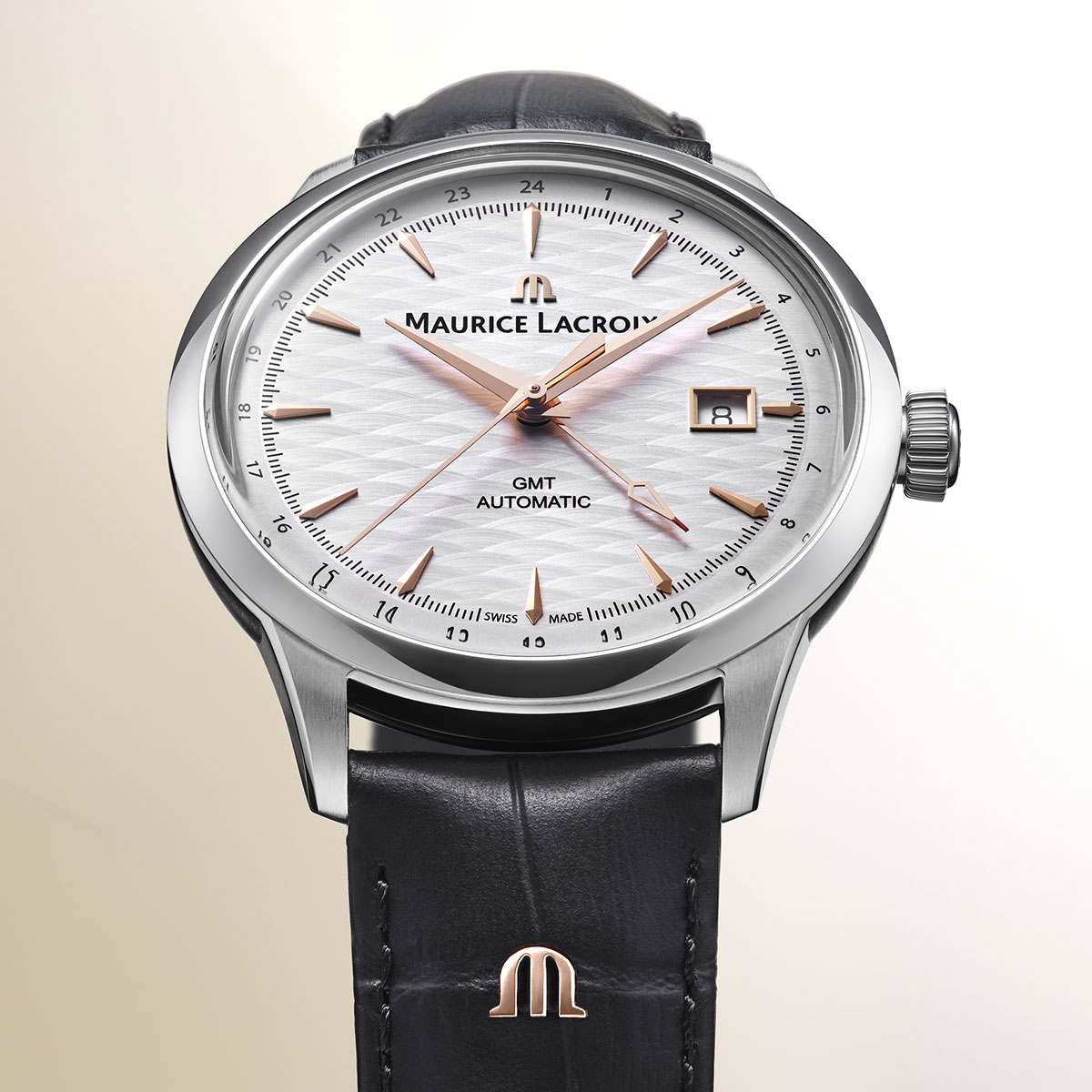 Maurice Lacroix 1975 AUTOMATIC VAGUES DU JURA GMT Herrenuhr 756048-SS001-131-2