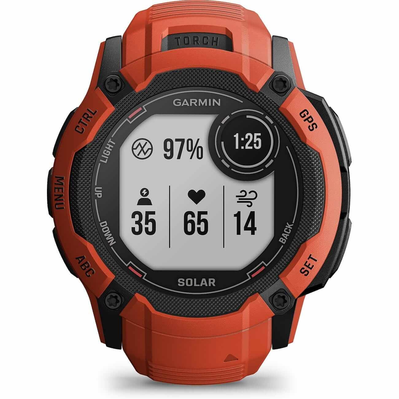 Garmin Instinct 2X Solar Rot Herrenuhr 010-02805-01