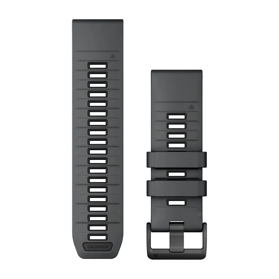 Garmin Ersatzband Schnellwechsel-Armband Silikon Schiefergrau/Schwarz (26 mm) 010-13393-11