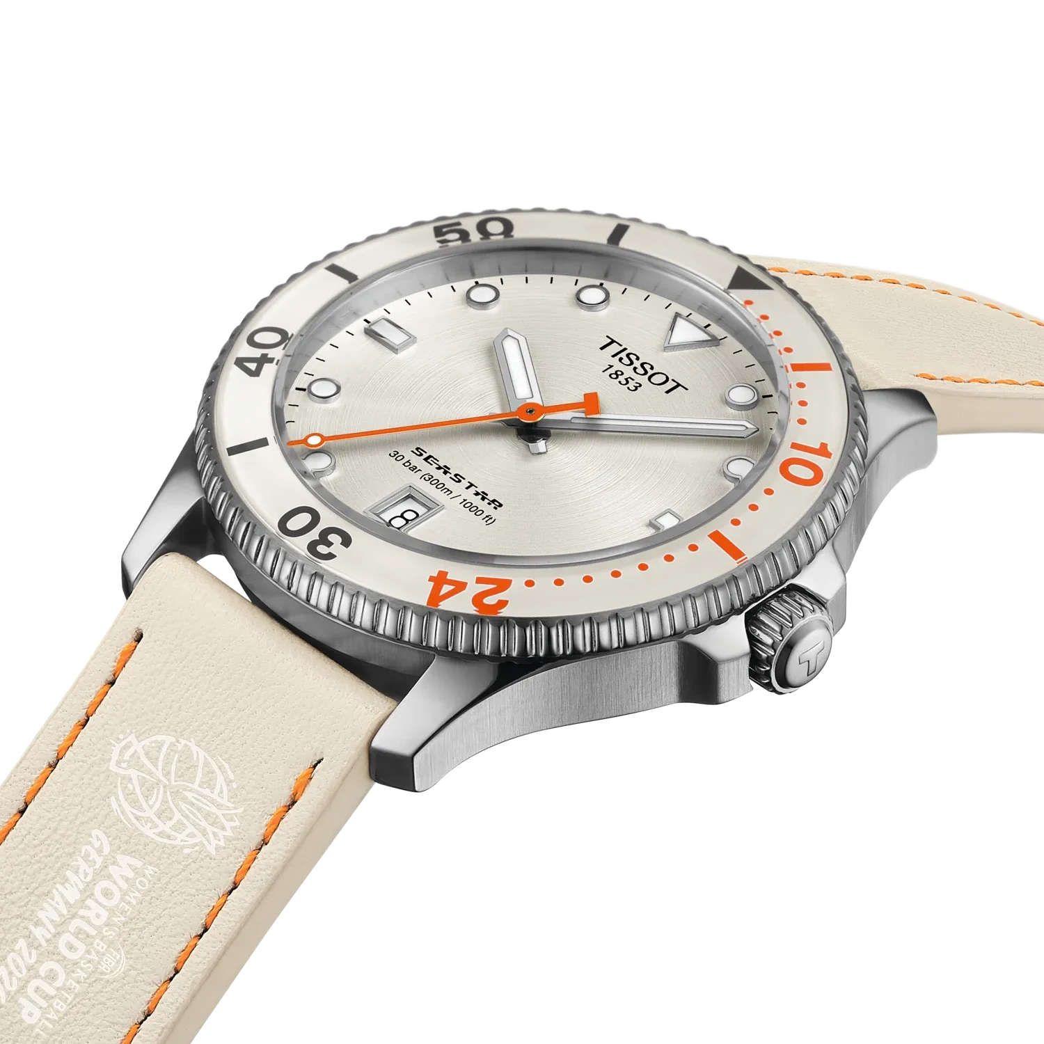 Tissot Seastar FIBA Women's Basketball World Cup 2026, 40mm, Schweizer Quarzwerk, Silber Herrenuhr T120.410.11.011.00