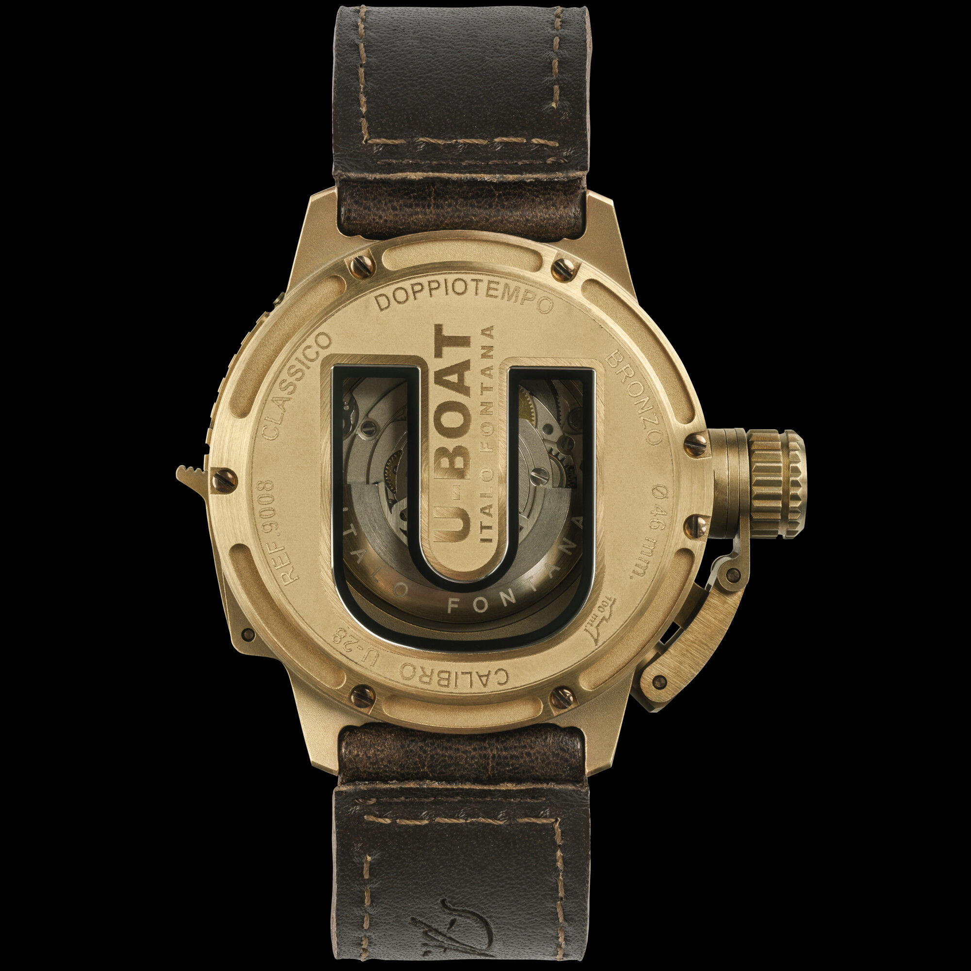 U-BOAT Herren Uhr DOPPIOTEMPO 46 BRONZO BR 9008