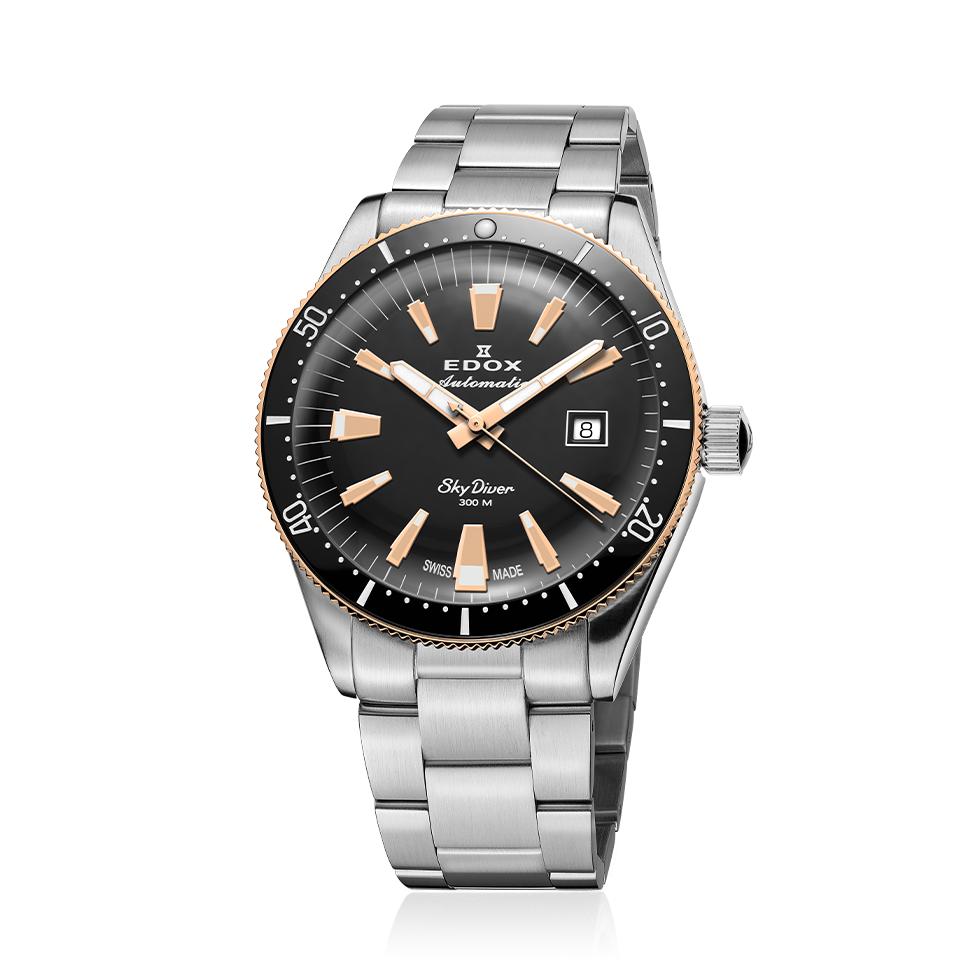 80126-357RNM-NIRB Edox SkyDiver Date Automatic Limited Edition Men's Watch 80126 357RNM NIRB