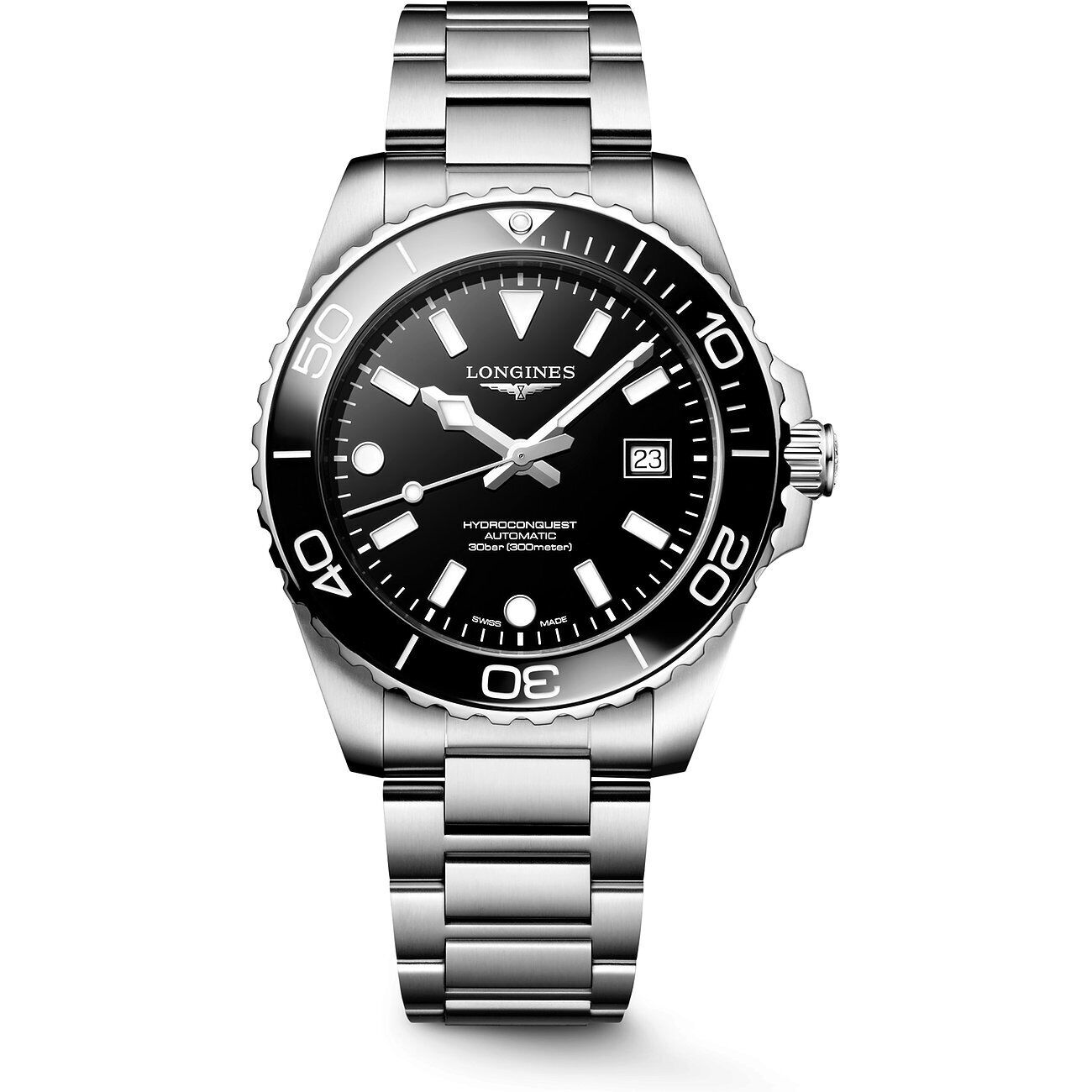 Longines Hydroconquest schwarz Automatik 42 mm Herrenuhr L3.788.4.56.6