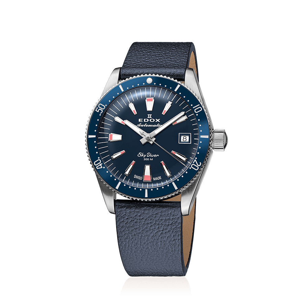 Edox SkyDiver 38 Date Automatic Limited Edition Damenuhr 80131 3BUC BUICO