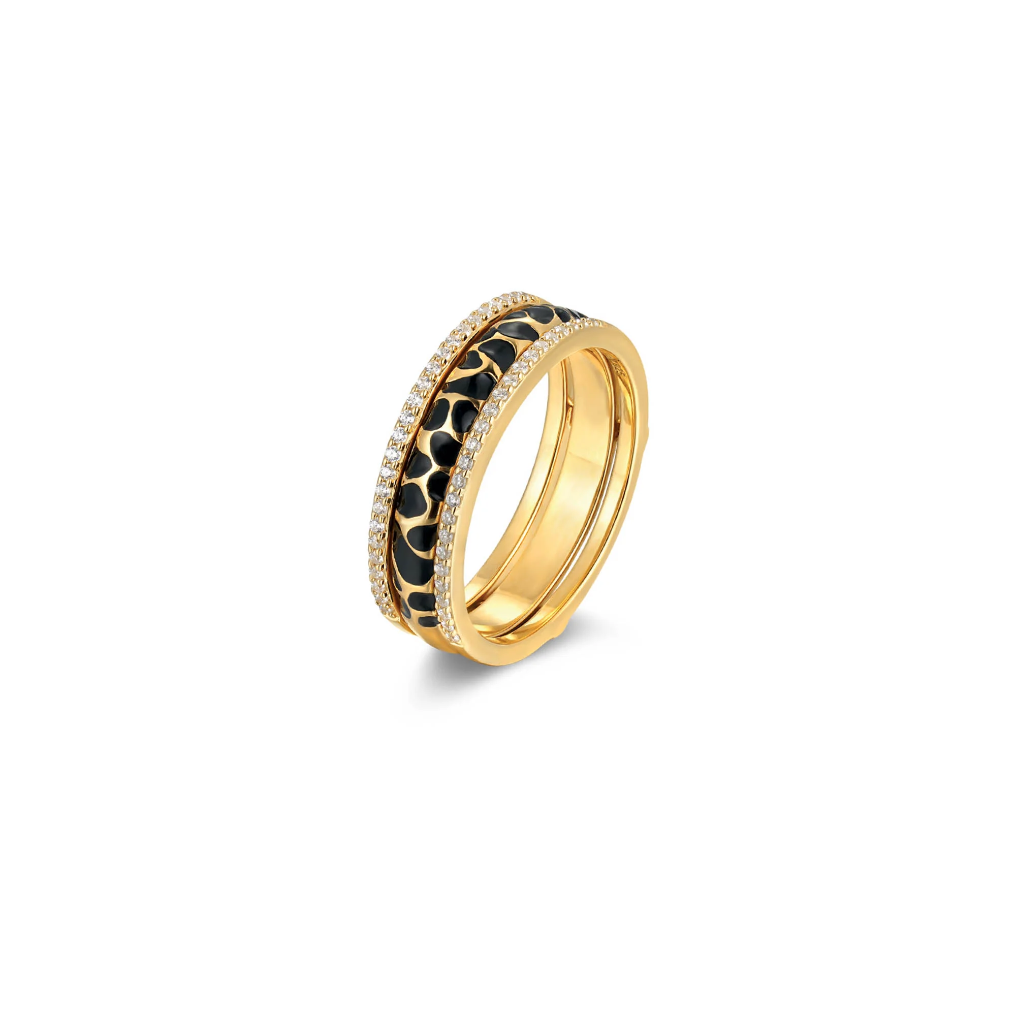 Seinerzeit Ringe Sunshine Safari Ring besetzt mit weißen Zirkonia, Gold, 925 Sterling Silber, Gr. 52